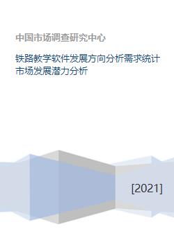 铁路教学软件发展方向分析需求统计市场发展潜力分析